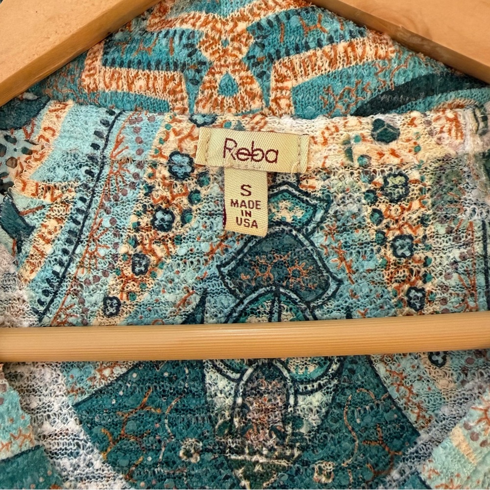 Reba Teal Paisley Midi Dress - Picture 6 of 7